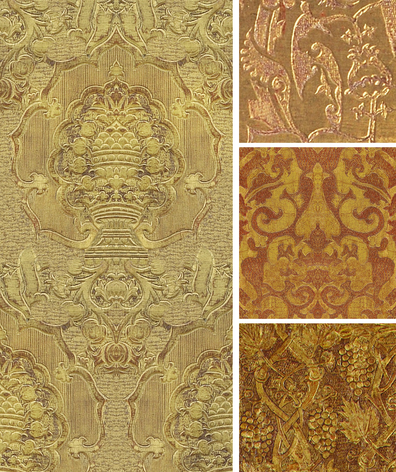 Vzory brokátovania použité ako pozadie oltárnych obrazov