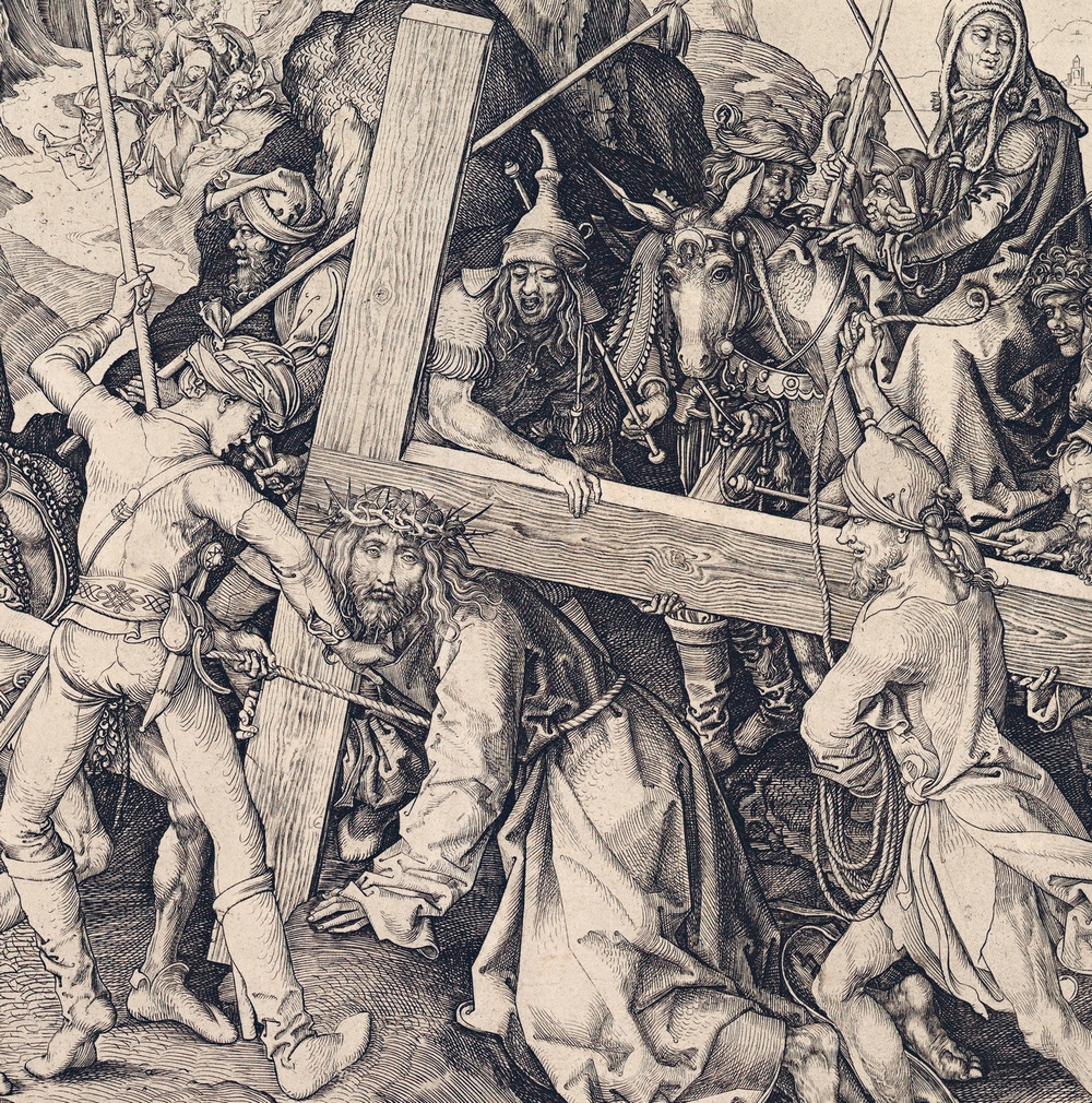 Martin Schongauer – Veľké nesenie kríža (detail)