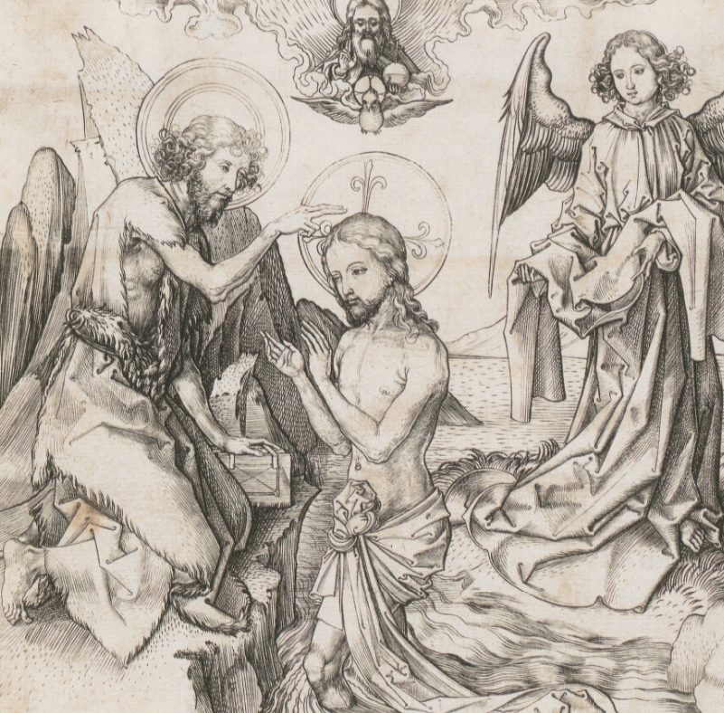 Martin Schongauer – Krst Krista (detail)