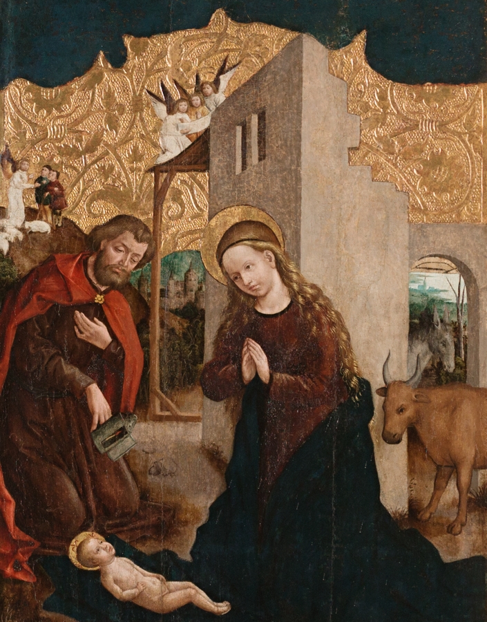 detail scény Narodenie z Oltára Navštívenia Panny Márie v Košiciach