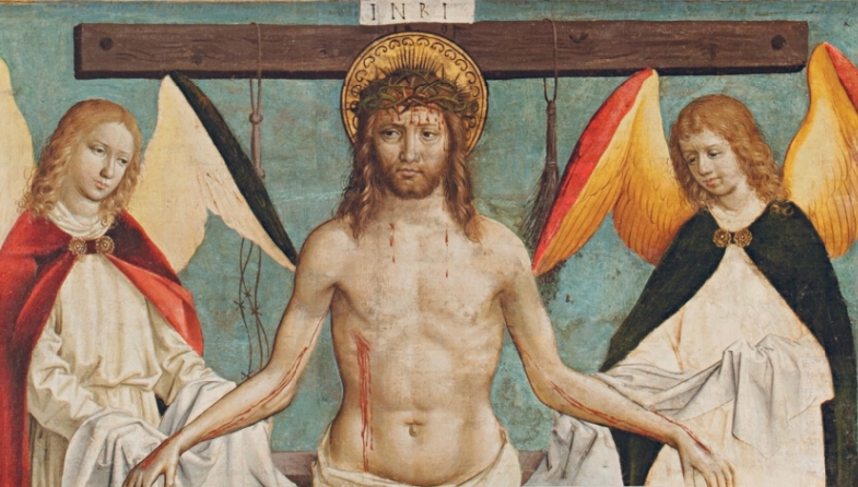 Detail predely Oltára sv. Anny Samotretej v Smrečanoch - typ zobrazenia Krista imago pietatis